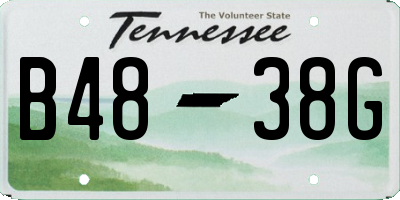 TN license plate B4838G