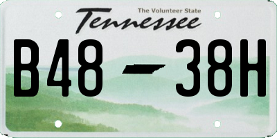 TN license plate B4838H