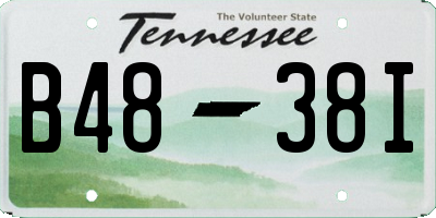 TN license plate B4838I