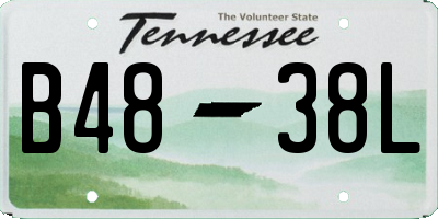 TN license plate B4838L