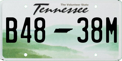 TN license plate B4838M