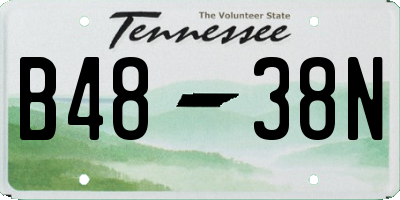 TN license plate B4838N