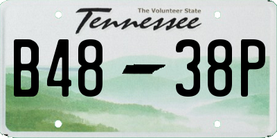 TN license plate B4838P