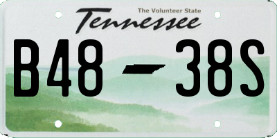 TN license plate B4838S