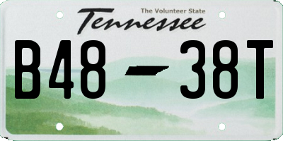 TN license plate B4838T