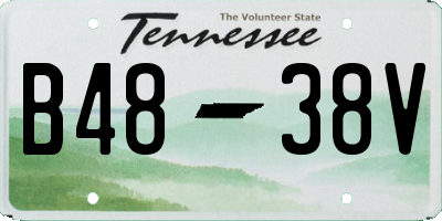 TN license plate B4838V