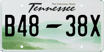 TN license plate B4838X