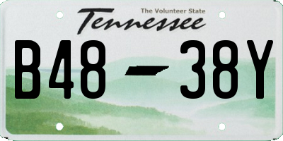 TN license plate B4838Y
