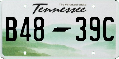 TN license plate B4839C