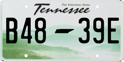 TN license plate B4839E