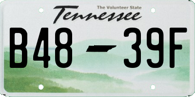 TN license plate B4839F