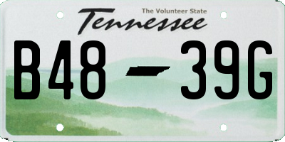 TN license plate B4839G