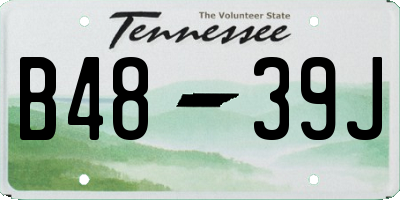 TN license plate B4839J