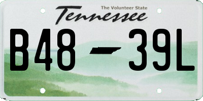 TN license plate B4839L