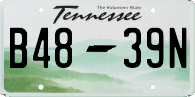 TN license plate B4839N