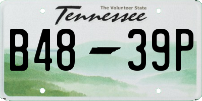 TN license plate B4839P