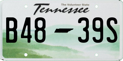 TN license plate B4839S