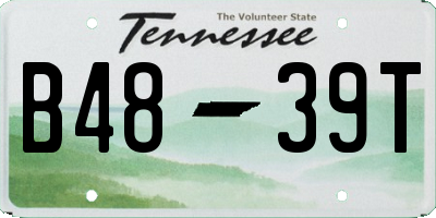 TN license plate B4839T