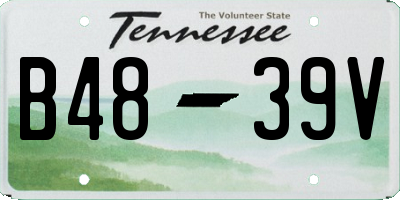 TN license plate B4839V