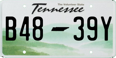 TN license plate B4839Y