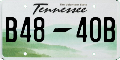 TN license plate B4840B