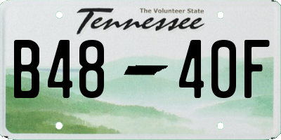TN license plate B4840F