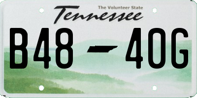 TN license plate B4840G