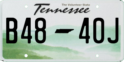 TN license plate B4840J