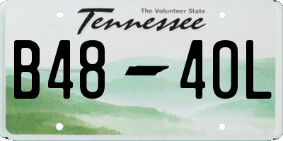 TN license plate B4840L