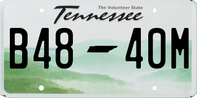TN license plate B4840M