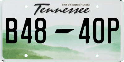 TN license plate B4840P