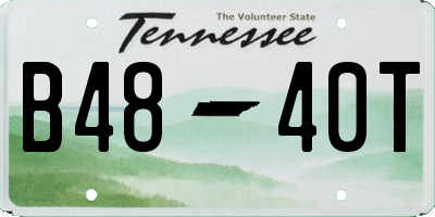 TN license plate B4840T