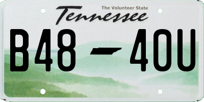 TN license plate B4840U