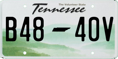 TN license plate B4840V