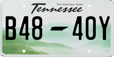 TN license plate B4840Y