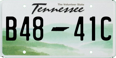 TN license plate B4841C
