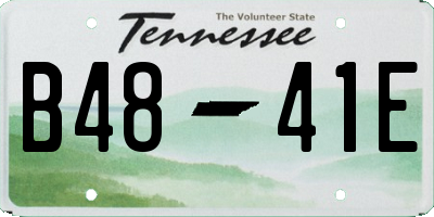 TN license plate B4841E