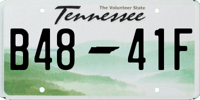 TN license plate B4841F