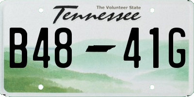 TN license plate B4841G