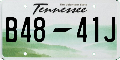 TN license plate B4841J