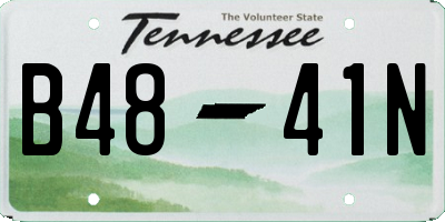 TN license plate B4841N