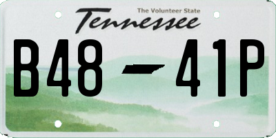 TN license plate B4841P