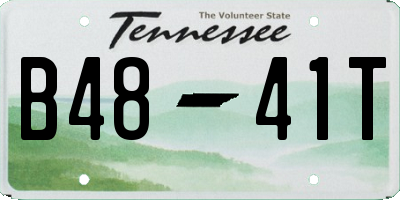 TN license plate B4841T