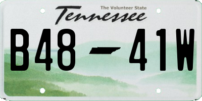 TN license plate B4841W