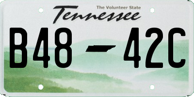 TN license plate B4842C