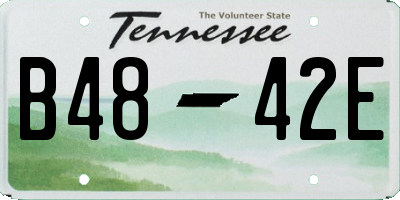 TN license plate B4842E