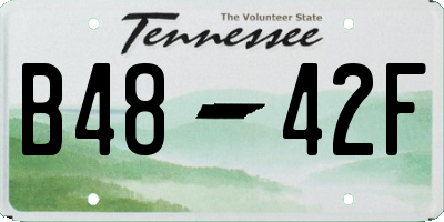 TN license plate B4842F