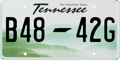TN license plate B4842G