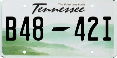 TN license plate B4842I