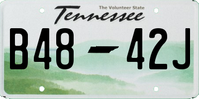 TN license plate B4842J